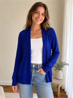 Old Navy Royal Blue Open Front Cardigan | Large